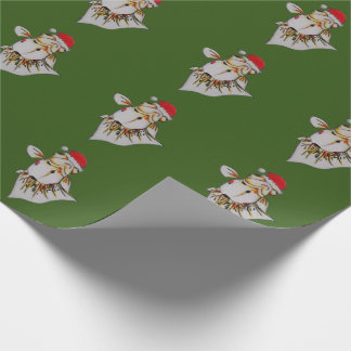 Presente Jaunty Santa Hat - Papel de enfeite de Natal de Pe