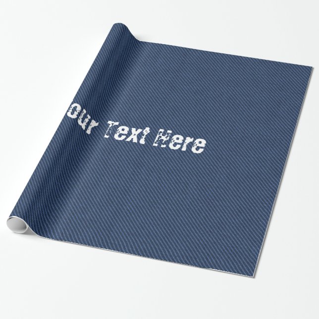 Presente Jeans Azuis Faux Negar Papel de Moldagem de Texto  (Desenrolado)