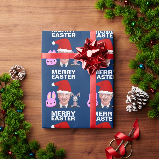 PRESENTE JOE BIDEN CONFUSO PAPEL DE ENVOLVIMENTO DE NATAL (Presente de Natal)