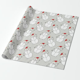Presente Jolly Snowman Papel de Molho de Natal