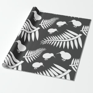 Presente Kiwi e samambaias Papel de enrolamento da Nova Zel