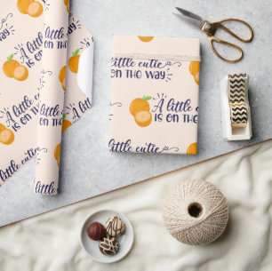Presente Laranja Um Pouco Cutil Papel De Enrolamento De Chá