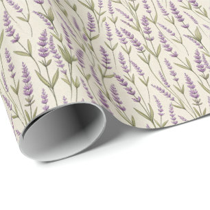 Presente Lavanda Flores Impressão de papel ondulação