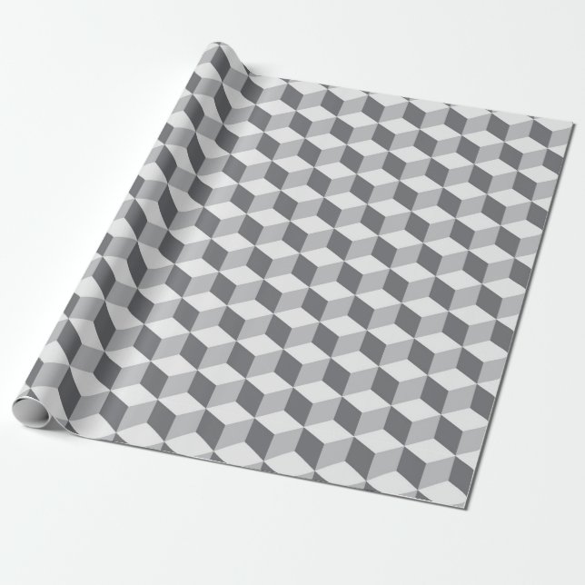 Presente Legal papel de enrolamento cúbico com efeito 3D (Desenrolado)