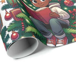 Presente Leitura Encantada - Papel de Moldagem de Natal