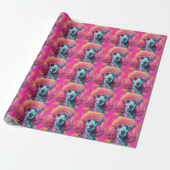 Presente Libere o papel de moldagem do poodle (Desenrolado)