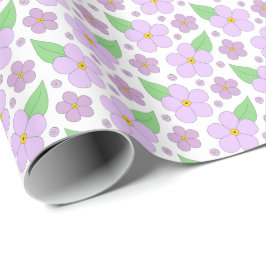 Presente Lilac Flowers Papel de Acondicionamento de Padrões