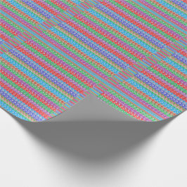 Presente Linha gráfica colorida teste padrão do papel de