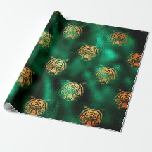 Lion Design com papel de enrolamento verde