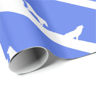 Presente Lobos em Papel de Lavagem de Neve