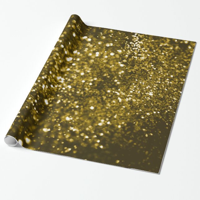 PRESENTE LUXE DOURADO SHIMMER OLHA O TRABALHO DO PAPEL DE T (Desenrolado)
