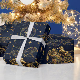 Presente LUXUOSO Design de Papel de Parede do Papai Noel Ce