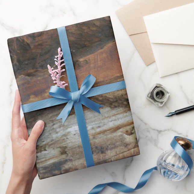 Presente Madeira escura Papel de embalagem (Presentear)
