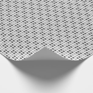 Presente Micro papel de envolvimento branco Checkered