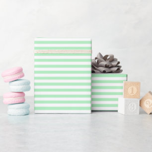 Presente Mint Green Papel de enrolamento em tiras brancas