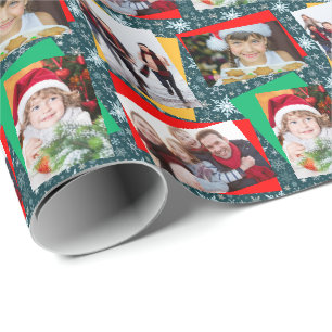 Presente Modelo do floco de neve do papel do Natal da foto