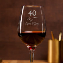 Presente Moderno Elegante Personalizado de 40 Anos