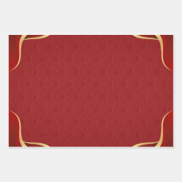 Presente Moderno Elegante Vermelho e Dourado