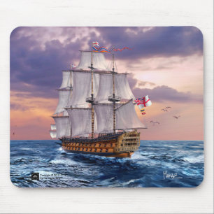 Presente Mousepads da pintura da capitânia da HMS