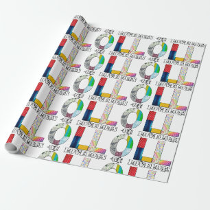 Presente Muito papel de embrulhamento de amor