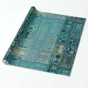 Presente MVB Blue Teal- FauxGlass - Papel de enrolamento