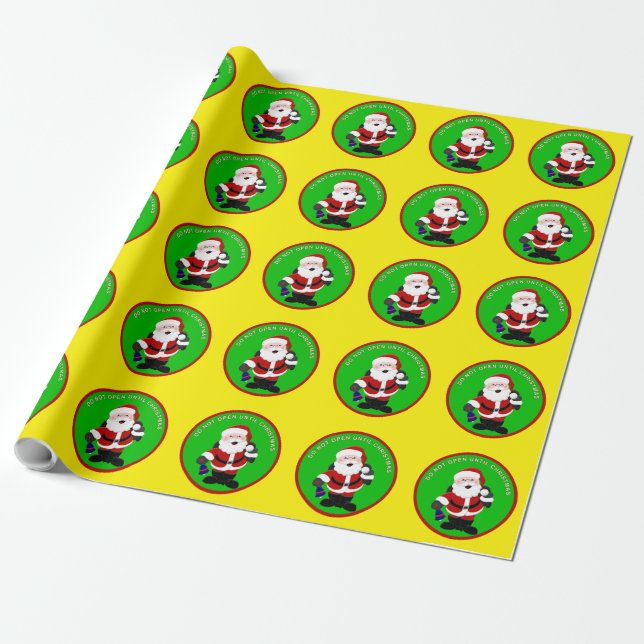 Presente Não Abrir Até O Papel De Moldagem De Natal (Desenrolado)