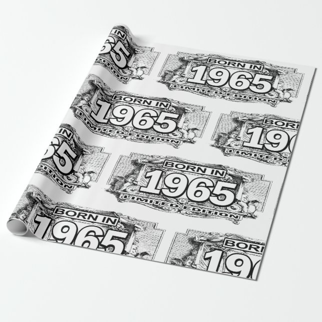 Presente Nascer Em 1965 Edição Limitada De Papel De Enrolam (Desenrolado)