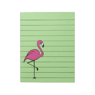 Presente no Bloco de Notas Retro-Rosa Flamingo A F