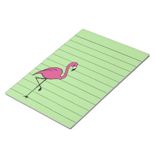 Presente no Bloco de Notas Retro-Rosa Flamingo A F