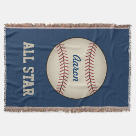 Presente no cobertor de baseball de menino persona