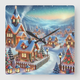 Presente no relógio da vila de inverno