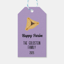 Presente Nome Da Família Purim Roxo Para A Etiqueta Gift Ba