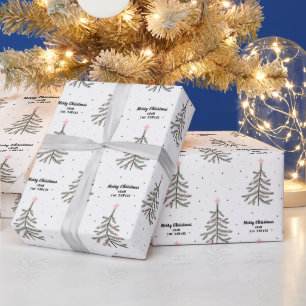 Presente Nome personalizado e papel de saudação de natal