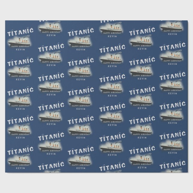 Presente Nome Personalizado Papel de Encapsulamento Titanic (Barra)