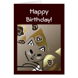 Presente novo do cartão de aniversário da arte do