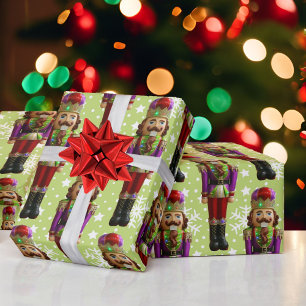 Presente Nozes para o papel de moldagem colorida do Natal