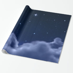 Presente Nuvens no papel de envolvimento do espaço
