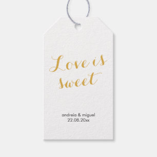 Presente O Amor é Doce Etiqueta para Favor de Casamento Dou