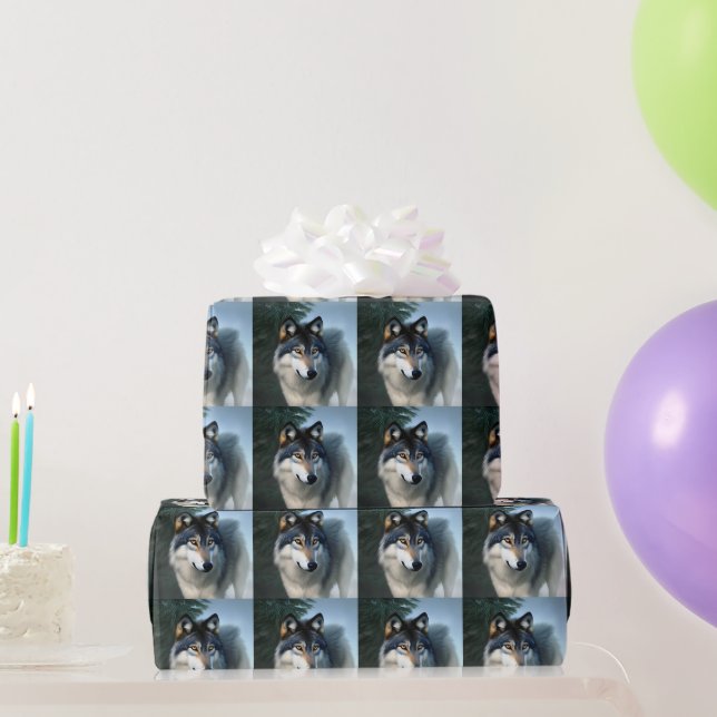 Presente O Lobo Árctico Sem Coro, Papel De Molho (Presentes para festas)