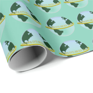 Presente O melhor papel de enrolamento do Pai do mundo