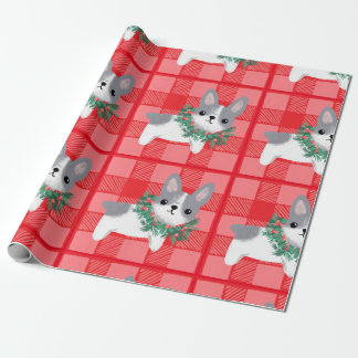 Presente O Natal Frenchie Gift Quebra Papel de Bulgue Franc