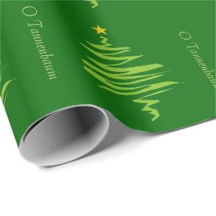 Presente O Papel de empacotamento do padrão da árvore natal