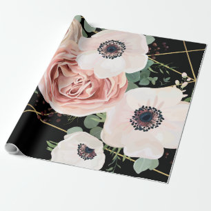 Presente o papel de envolvimento 60lb rola o preto