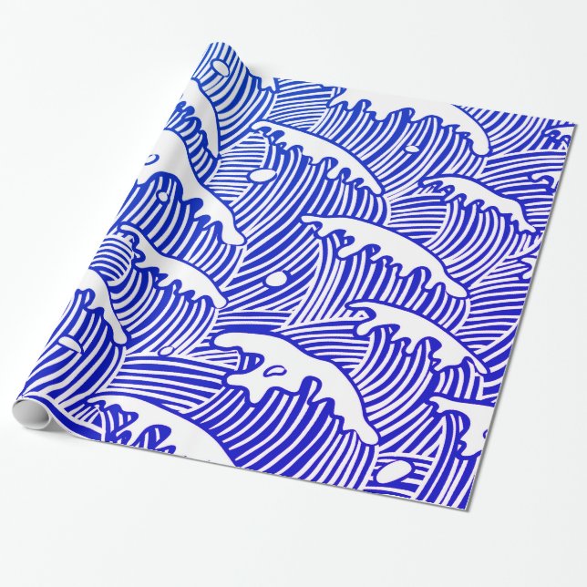 Presente O papel de envolvimento lustroso, 30" x 6' JAPONÊS (Desenrolado)