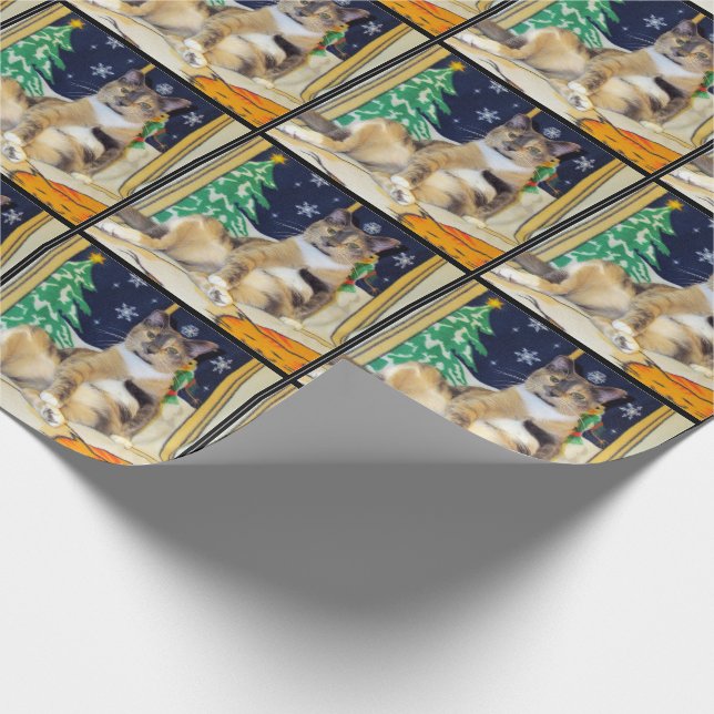 Presente O papel de moldagem de natal do gato de Callie (Ponta)