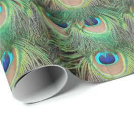 Presente O pavão empluma-se o papel de envolvimento 3