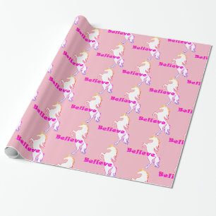 Presente O unicórnio acredita Designg - papel de