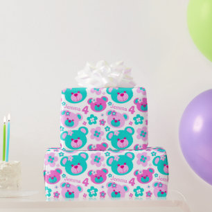 Presente O urso de ursinho floresce o papel conhecido do
