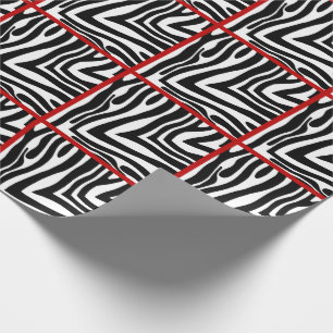 Presente O vermelho aparou o papel de envolvimento telhado