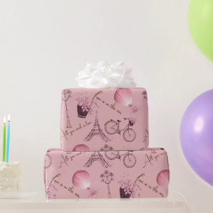 Presente Ooo La La- Paris 30 polegadas x 6 pés Papel de Emb